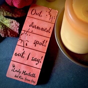 Halloween Gift | Shakespeare Gift | Out Damned Spot Lady Macbeth Wax Melt, 3 of 3