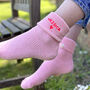 Embroidered Valentine's Socks, thumbnail 1 of 4