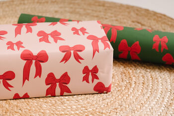 Christmas Bows Luxury Wrapping Paper, 3 of 3