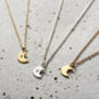 Personalised Mini Crescent Moon Necklace, thumbnail 1 of 7