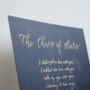 Personalised Calligraphy First Wedding Paper Anniversary Print, thumbnail 2 of 6