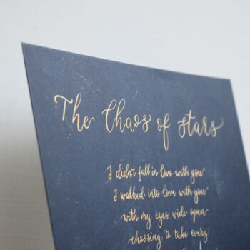 Personalised Calligraphy First Wedding Paper Anniversary Print, 2 of 6