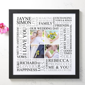 Personalised Wedding Memories Photo Word Art, 7 of 11