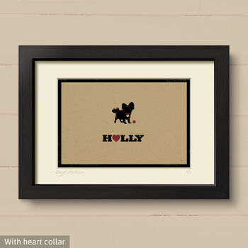 Personalised Papillon Print For One Or Two Dogs, 5 of 11