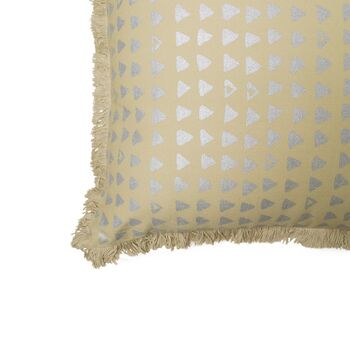Mirage Triangle Recycled Cotton Cushion Cover, 3 of 5
