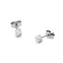 Sterling Silver Octahedron Stud Earrings, thumbnail 2 of 6