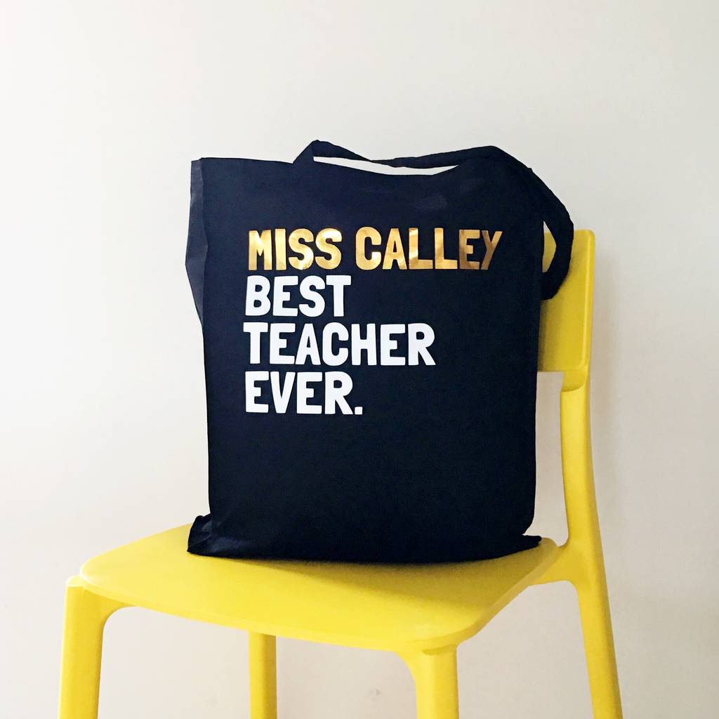 Personalised Best Teacher Ever Tote Bag