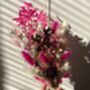 Pink Dried Flower Posy With Jar, thumbnail 2 of 7