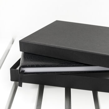 Personalised Black Leather Memoriam Book, 4 of 12