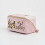Pink Love Velvet Embroidered Cosmetic Pouch, thumbnail 6 of 7