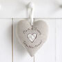 Personalised Linen Heart Anniversary Or Engagement Gift, thumbnail 3 of 11