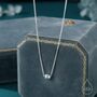 Sterling Silver Minimalist Single Bead Collar Necklace, thumbnail 1 of 12
