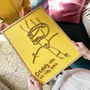 Bespoke Childs Drawing Wooden Wall Art, thumbnail 1 of 10