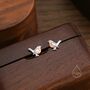 Robin Bird Stud Earrings With Partial Rose Gold Coating, thumbnail 5 of 10