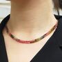 Tourmaline October Birthstone Gold Plated Necklace, thumbnail 2 of 4