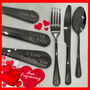 Valentine’s Day Gift Personalised Cutlery Set, thumbnail 1 of 3