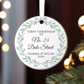 Personalised First Christmas In Our New Home Bauble, 2 of 3