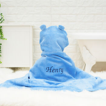 Personalised Hippo Children's Hooded Towel, 3 of 10