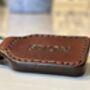 Personalised Brown Leather Key Fob, thumbnail 4 of 8