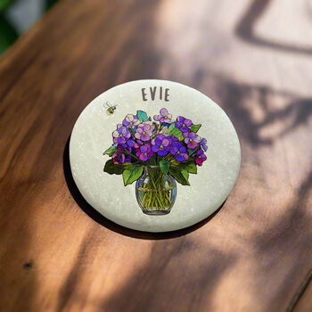 Violets Birth Flower Marble February, 3 of 3