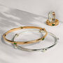Saraswati Gold Plated Chrome Diopside Stacking Bangle, thumbnail 7 of 9