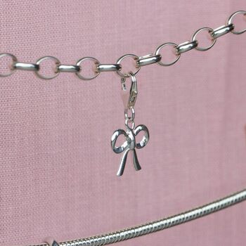 Sterling Silver Bow Charm, 2 of 8