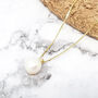 Minimalist Dainty Natural Pearl Gold Plated Necklace, thumbnail 1 of 5
