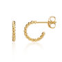 Alhambra Micro Twisted Gold Plated Hoop Earrings, thumbnail 3 of 4