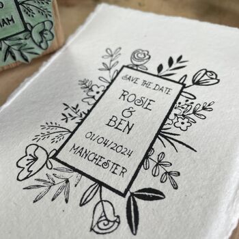 Save The Date Rubber Stamp – Spring Flowers, 2 of 8