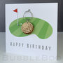 Personalised Golfers Keepsake Keyring Birthday Card, thumbnail 5 of 8