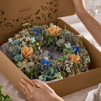 Ashbourne Blue Floral Wreath, 5 of 6