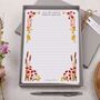 A5 Personalised Letter Writing Paper With Floral Reeds, thumbnail 1 of 4