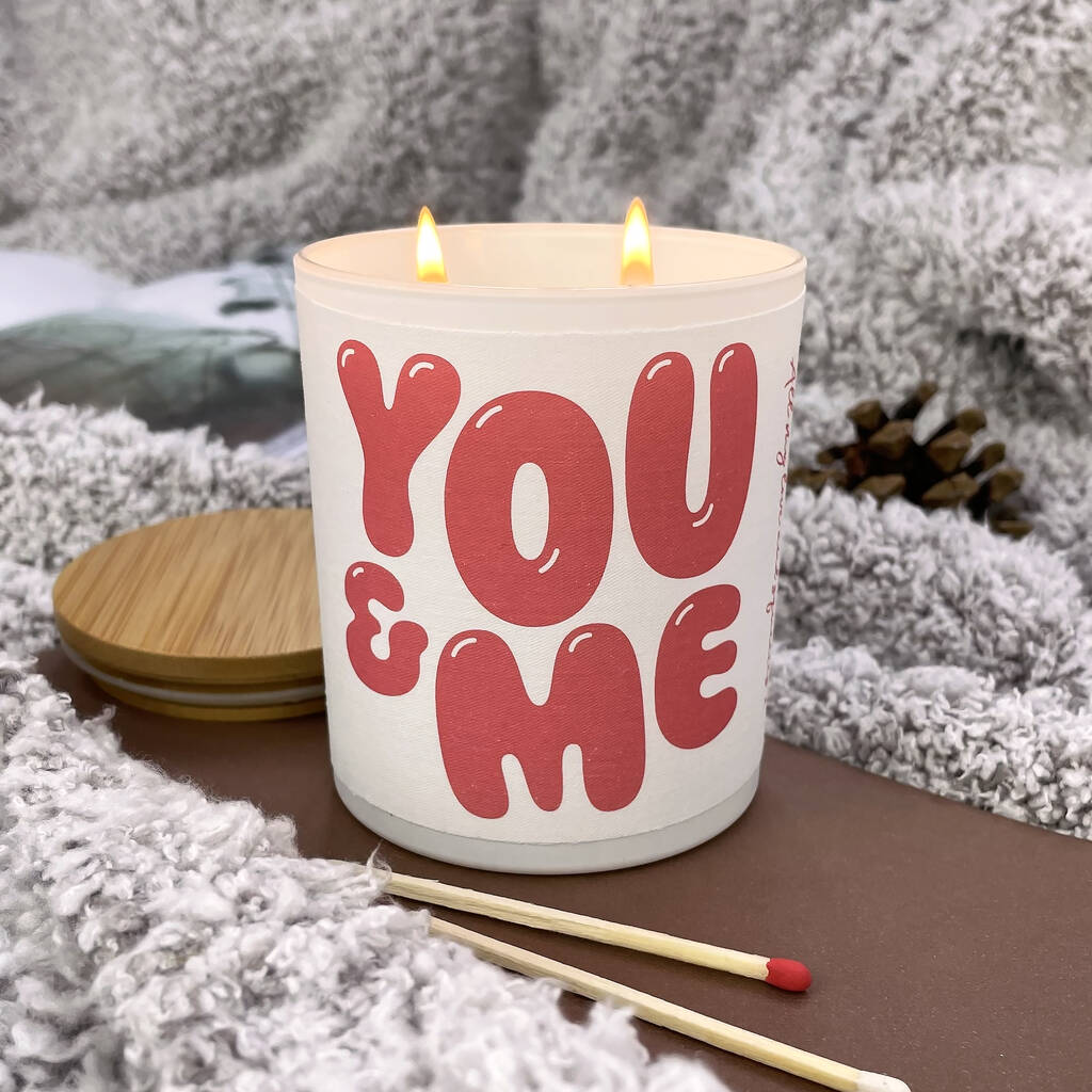 Personalised Two Wick Palentines Candle Gift, 1 of 4