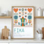 Fika Definition Print, Fika Print, Fika Quote, Nordic Wall Art, Swedish Definition Print, Scandi Print, thumbnail 1 of 2