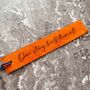 Simple Engraved Leather Anniversary Bookmark, thumbnail 2 of 2