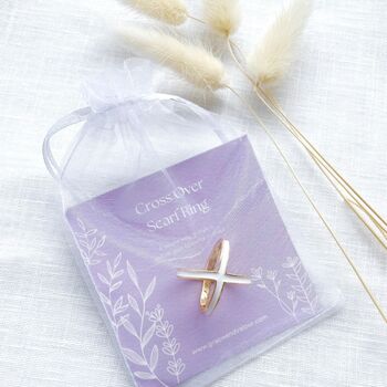 Enamel Four Way Scarf Ring Holder In Black Or White | Silk Scarf Ring / Scarf Buckle | Stylish Scarf Holder Gift For Her, 10 of 12