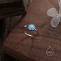 Blue Opal Open Ring In Sterling Silver, thumbnail 5 of 10