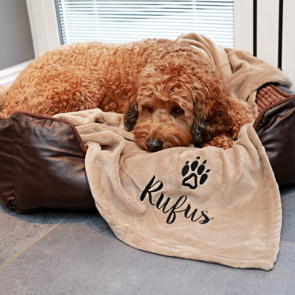 Personalised Luxury Snuggle Dog Blanket 