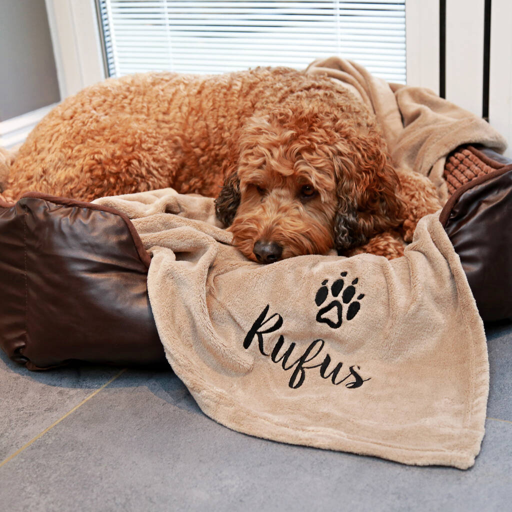 Personalised Luxury Snuggle Dog Blanket By Duncan Stewart