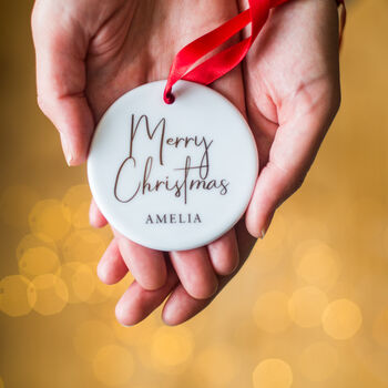 Merry Christmas Personalised Decoration, 3 of 3