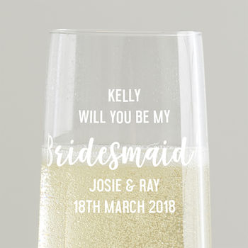 Personalised ‘Be My Bridesmaid?’ Glass, 5 of 10