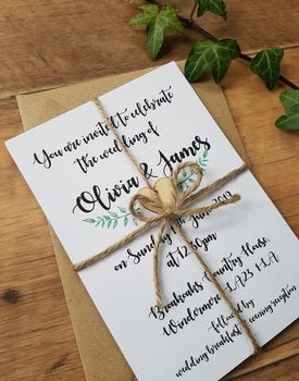 'Rustic Greenery' Botanical Wedding Invitation Bundle, 6 of 7