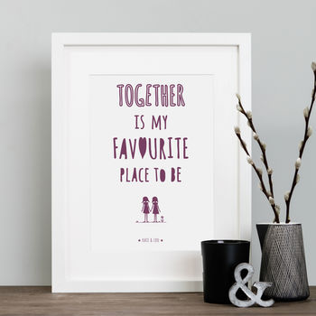 Together Is My Favourite Place Valentine's Picture, 11 of 12