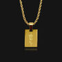 Rose Tag Pendant Twist Chain Necklace, 18k Gold Plated, thumbnail 2 of 7
