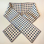 Pink And Black Polka Dot Long Silky Scarf, thumbnail 1 of 4