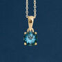 9ct Gold December Birthstone Necklace, thumbnail 1 of 12