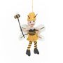 Handmade Felt Bumblebee Fairy Hanging Decoration, thumbnail 3 of 3