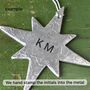 Personalised Silver Star Hanging Decoration, thumbnail 2 of 7
