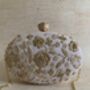 Light Pink Oval Handcrafted Clutch Bag, thumbnail 4 of 10