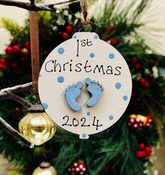 Baby's 1st Christmas Decoration Tree Bauble 2024, 6 of 6